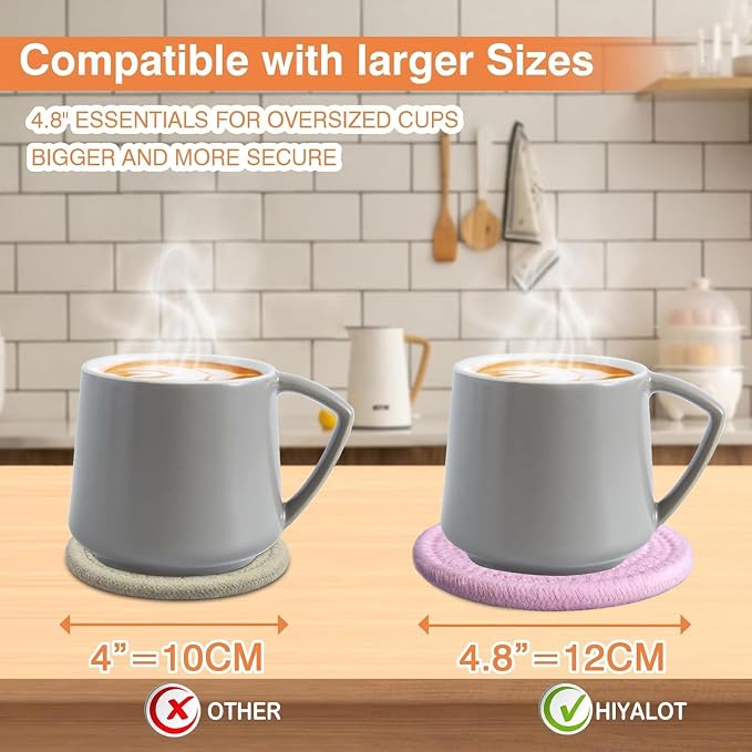 4.8" Sakura Pink Cotton Coasters - Image 2