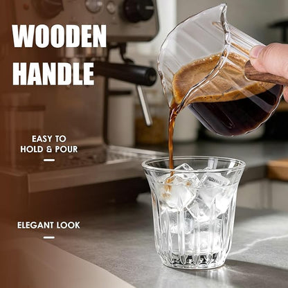 Adorever Espresso Cups 6 OZ, Double Spout Espresso Shot Glass - Image 6