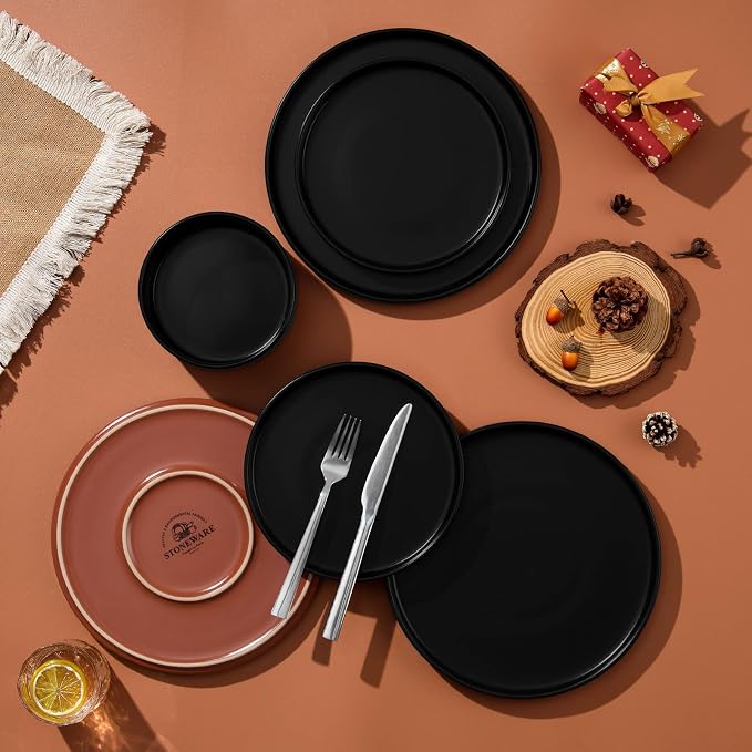 LIANYU 12 Pieces Porcelain Dinnerware Set, Dishes Set - Image 8