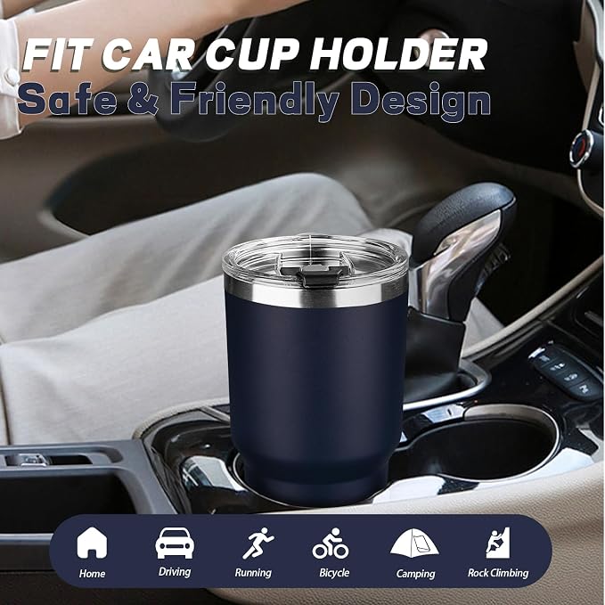 30 oz Tumbler with Lids and Straws, Stainless Steel Insulated Coffee Tumbler - Image 6