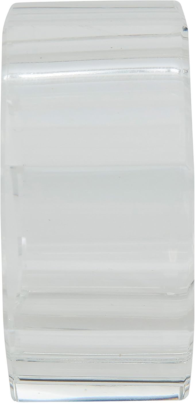 SARO LIFESTYLE Octagonal Crystal Glass Napkin Ring - Image 4