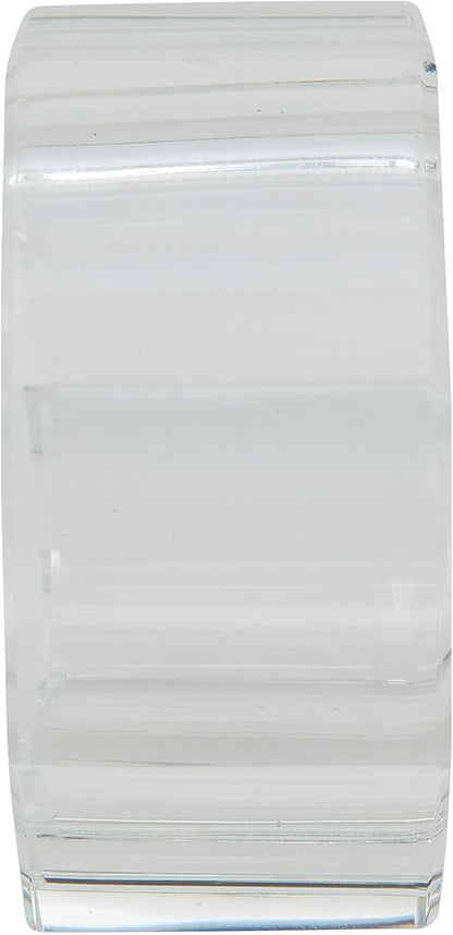 SARO LIFESTYLE Octagonal Crystal Glass Napkin Ring - Image 4