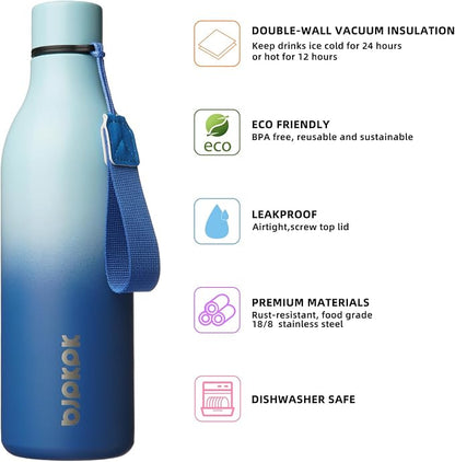 BJPKPK 25oz Insulated Water Bottle, Stainless Steel Bottle - Image 2