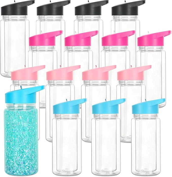 16 Pack 10 Oz Plastic Snow Globe Tumbler by Tswofia
