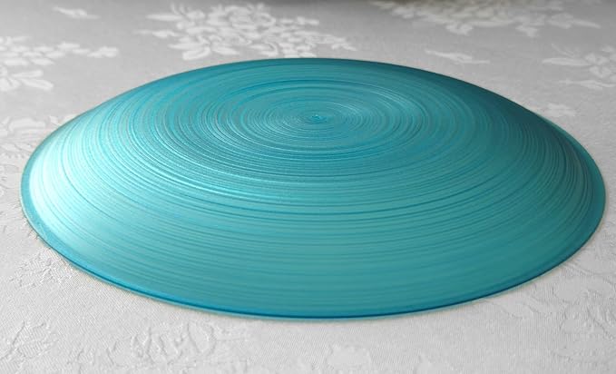 " OCCASIONS " 100 Plates Pack,(50 Guests) Premium Wedding Party Disposable Plastic Plates Set -50 x 10'' Dinner + 50 x 7'' Salad/Dessert (Belize in Aqua & Gold)