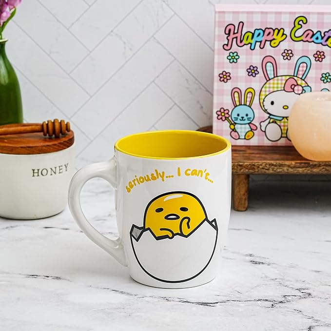 Silver Buffalo Sanrio Gudetama Egg, Ceramic Mug, 25oz | Seriously I Can't Lazy - Image 2