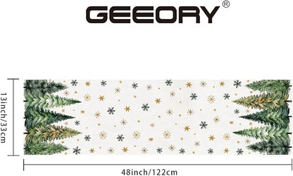 Christmas Table Runner 13x48 Inch, Xmas Tees Snowflakes Holiday Decorative - Image 7