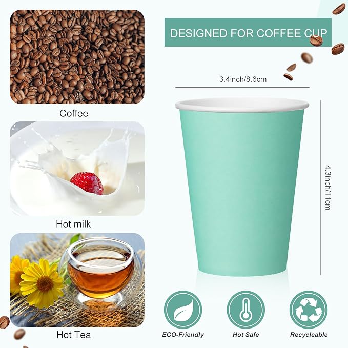 Patelai 48 Pcs 12 oz Disposable Coffee Cups - Image 2