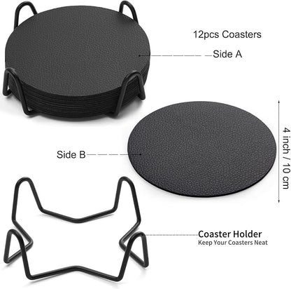 Faux Leather Drink Coasters - Image 6