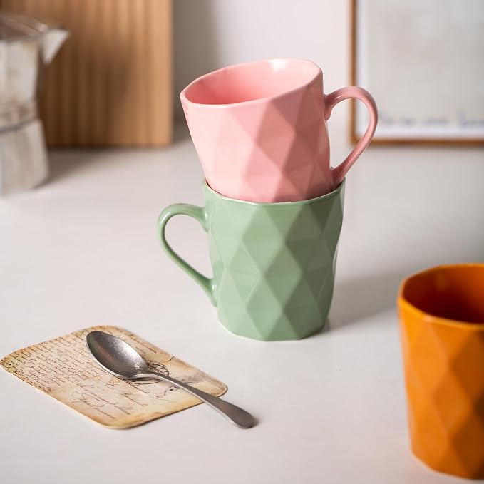 11 Ounce Porcelain Mugs, Tea and Cocoa Mug Set - Image 3