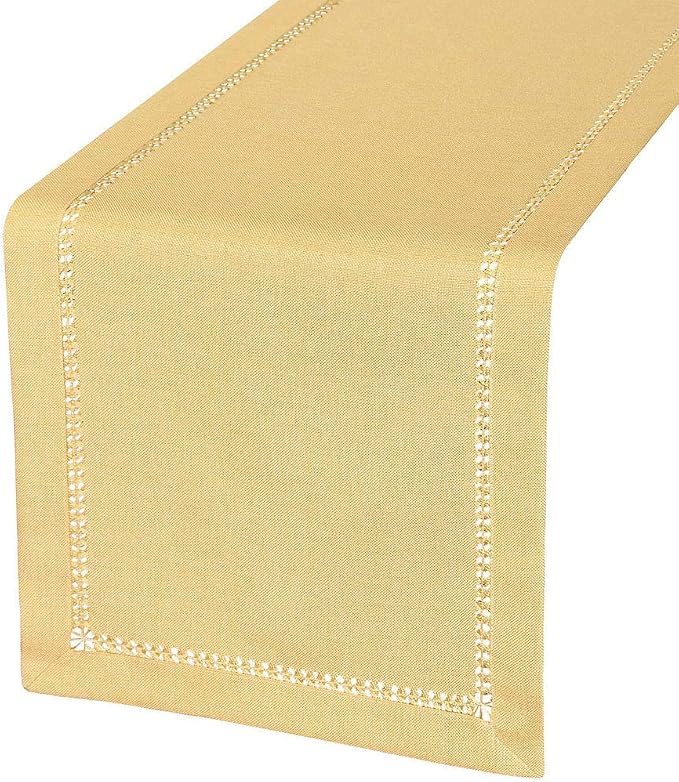 Grelucgo Handcrafted Solid Color Dining Table Runner, Dresser Scarf, by Grelucgo