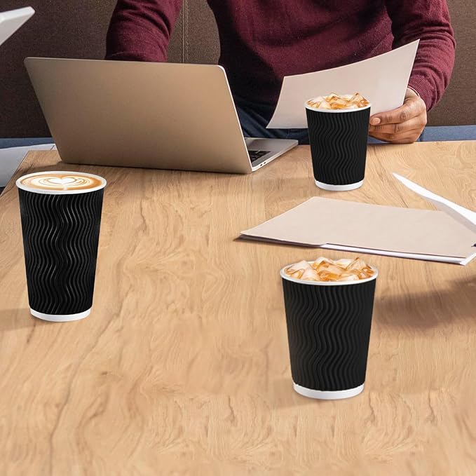 Lamosi 3 Pack 16oz Ripple Insulated Disposable Cups - Image 7