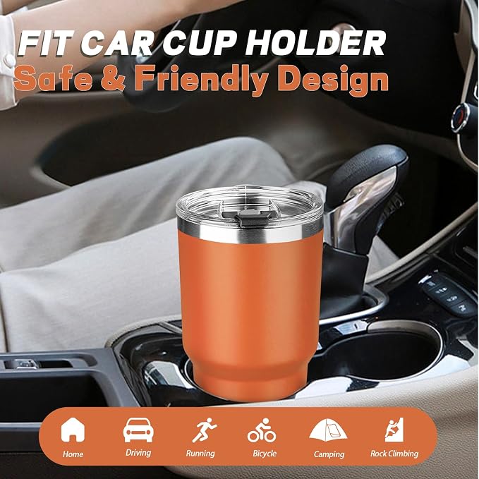 30 oz Tumbler with Lids and Straws, Stainless Steel Insulated Coffee Tumbler - Image 6