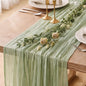 20 Pack Sage Green Cheesecloth Table Runner 120 Inch Boho Wedding Decor | by Fixwal