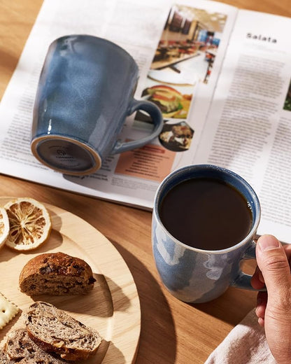 famiware Aurora Coffee Mugs, 14oz Mug Set of 6, Stoneware Mug, Cups - Image 3