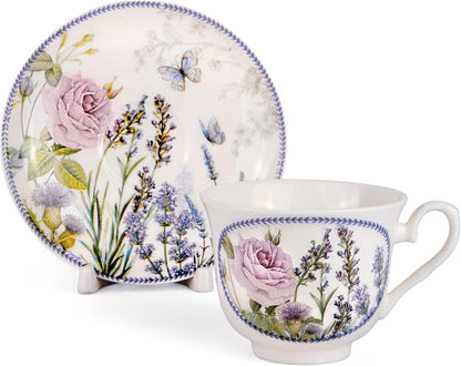 STP GOODS Bone China Tea/Coffee Cup and Saucer in Gift Box Fine Bone China - Image 5