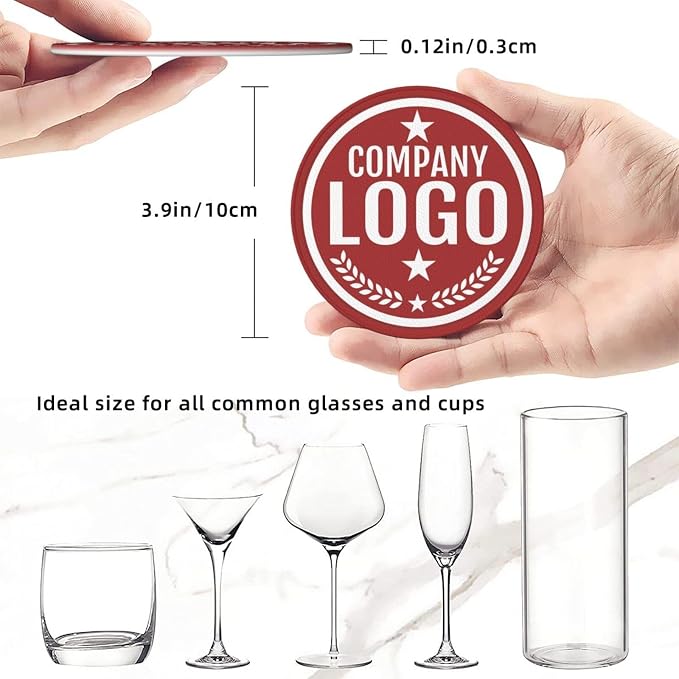 Custom Leather Coasters with Logo - Image 8