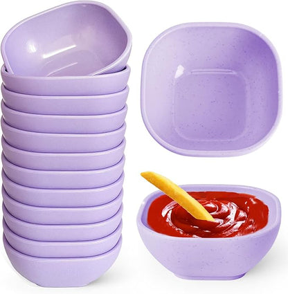SHECIPIN 12 Pack Unbreakable Dipping Bowls, 4.5 OZ Soy Sauce Dishes，dipping by SHECIPIN