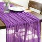 Purple Cheesecloth Table Runner 160 Inches 14 Ft Gauze Table Runner | Summer by LINXTAR