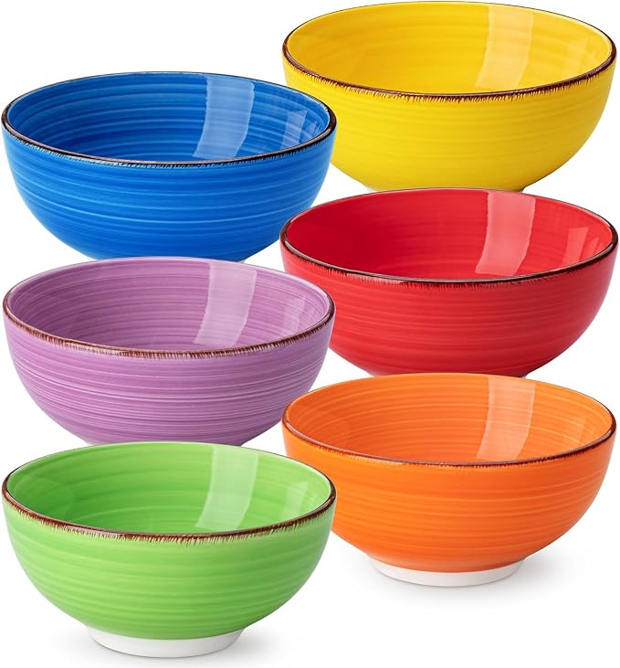 vancasso Bonita 12 Oz Small Bowls Set of 6, Ceramic Mini Dessert & Dipping by vancasso