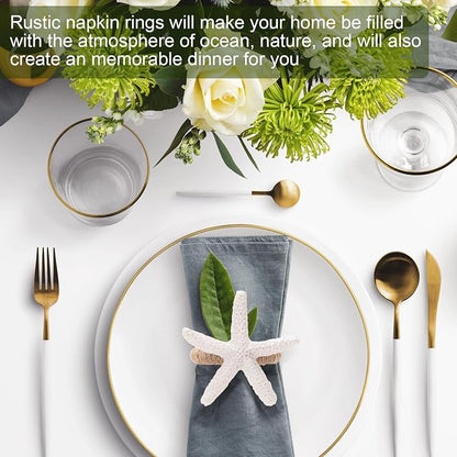 6pcs Starfish Napkin Rings - Image 3