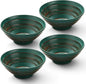 YUN TAO Ramen Bowl Set, 35 Oz Large Green Ceramic Ramen Bowls Set of 4 by YUNTAO