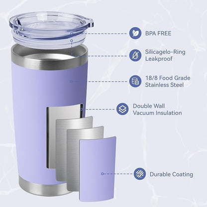 HASLE OUTFITTERS 20oz Stainless Steel Tumblers Bulk, Insulated Travel Cup - Image 2
