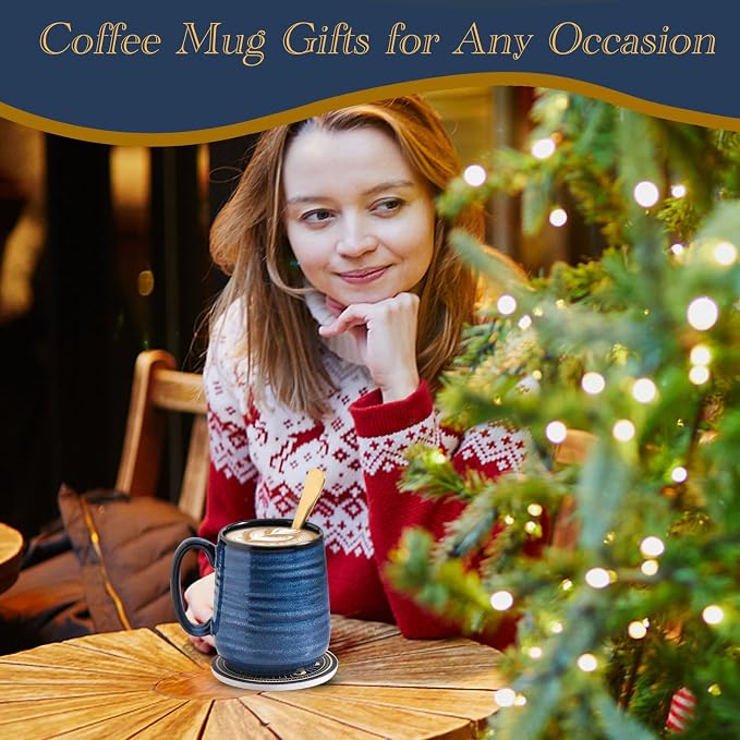 HASENSE Ceramic Coffee Mugs Gift Set - Image 4