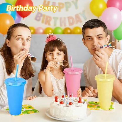 24 Pack Plastic Tumblers with Lids and Straws, Reusable Cups with Lids Plastic - Image 6