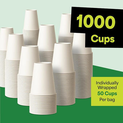 EconoHome 8 oz 1000 Pack Disposable Coffee Paper Cups - Image 7