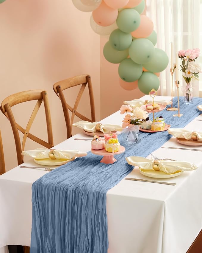 Pureegg 3-Pack Cheese Cloths Table Runner, Baby Shower, Wedding and Farmhouse - Image 6