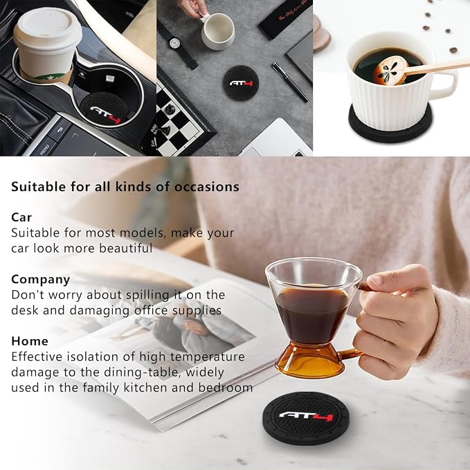 Car Cup Holder Coaster for GMC AT4 Cupholder Coaster Interior Accessories - Image 7