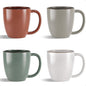 Ceramic Coffee Mugs Set of 4, 16oz Durable Microwave Safe Cups by HBDesignCo