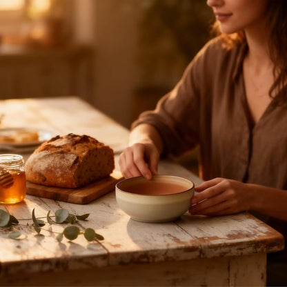 Stoneware Ceramic Cereal Bowls Set of 4, 21 oz | Lead-Free, Cadmium-Free | - Image 2
