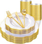 bUCLA 180PCS Clear Plastic Plates by BUCLA