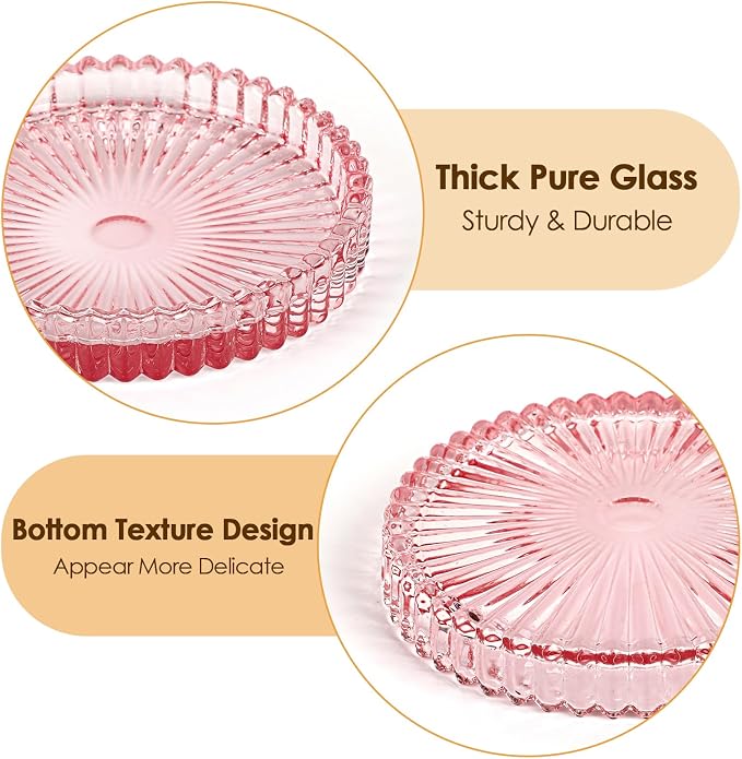Modern Clear Glass Coaster Set of 8- Coffee Table Coasters, Crystal Coaster - Image 4