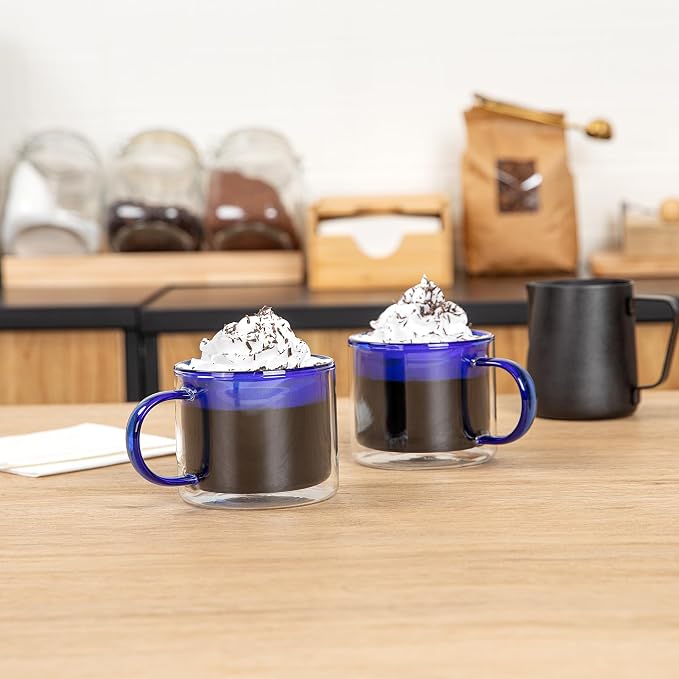 Restaurantware Coffee Cups 12 Pack of 11 oz Double Wall Glass Insulated Coffee - Image 3