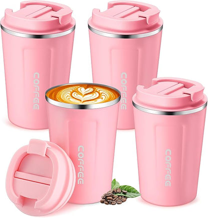 Sieral 4 Pcs 13 oz Travel Coffee Mug Insulated Reusable Coffee Cups by Sieral