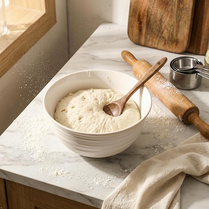 Serving Bowls Set of 2, 60 Ounce Ceramic Large Bowls, Deep Kitchen Bowls - Image 4