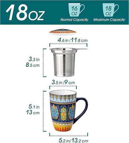 vancasso 18 Oz Tea Infuser Mug - Image 2