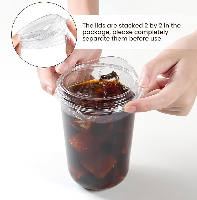 18 oz Round Bottom Clear Plastic Cups - Image 7