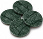 Green Marble Coasters Set of 4, Natural Emerald Stone Drink Coasters by Unknown