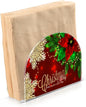 Napkin Holder Christmas Poinsettia and Snowflakes Crystal Clear Acrylic Napkin Holders Paper Napkin Holder Dining Table Dispenser for Kitchen Restaurant Home Decor Bar Accessories