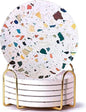 Absorbent Terrazzo Drink Coasters Set of 6 by ilohaus
