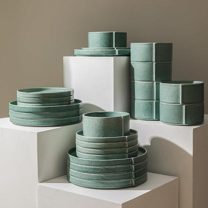 Stone Lain Bao 24-Piece Dinnerware Set Stoneware, Plates and Bowls Set - Image 4