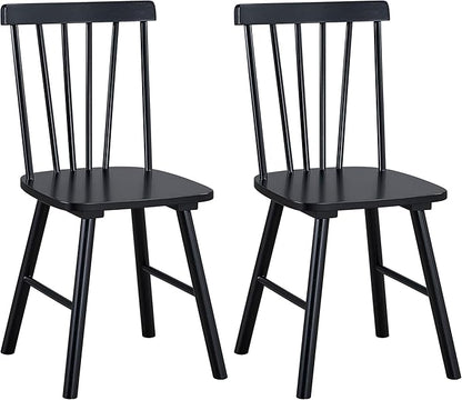 DUHOME Windsor Dining Chairs Set of 2,Farmhouse Style Spindle Back Wood Dining Room Chairs Wooden Kitchen Chair for Home Kitchen,Living Room,Bistro