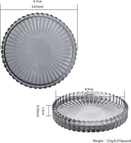 Glass Coasters Round Cup Mat, Decorative Wine Bottle Coaster, Crystal Drink - Image 3