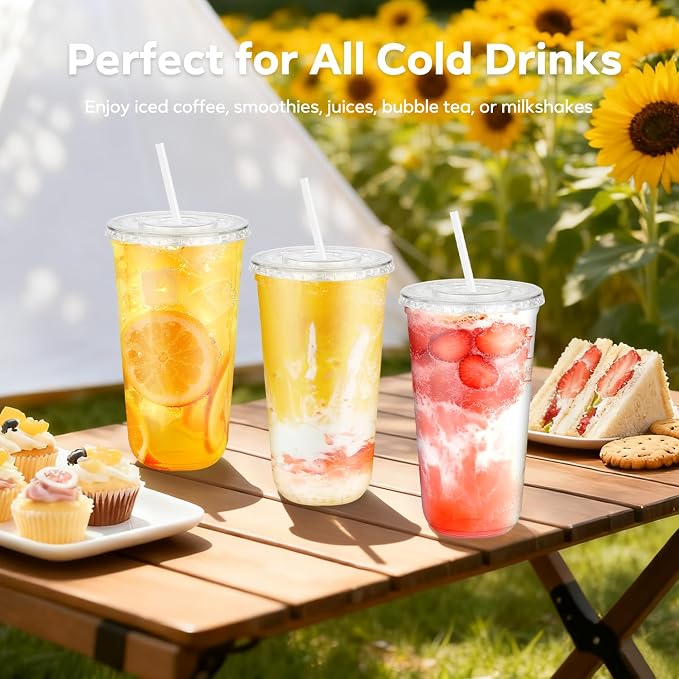 50 Pack 20 oz Plastic Cups - Image 3