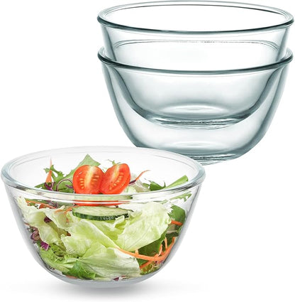 WHJY 3 Pack of 6 Inch Glass Cereal Bowls by WHJY