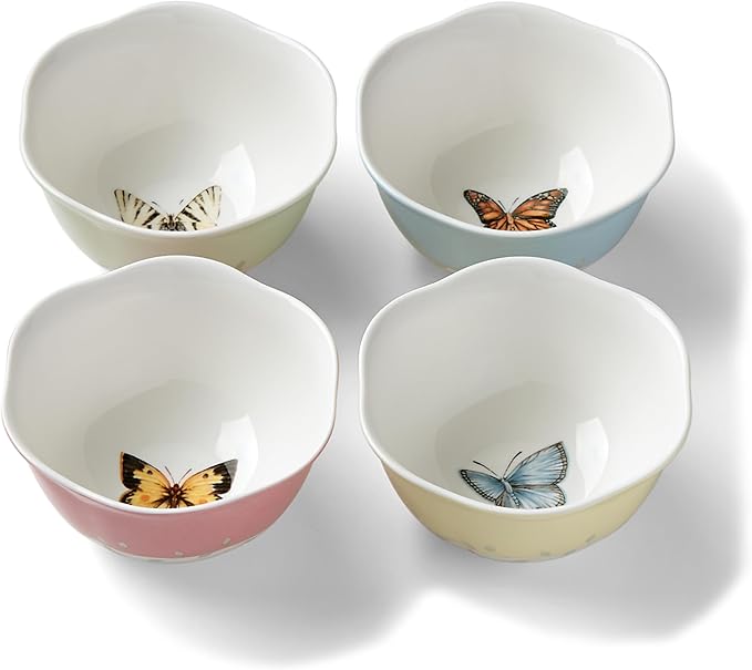 Lenox 791720 Butterfly Meadow 4-Piece Dessert Bowl Set by Lenox